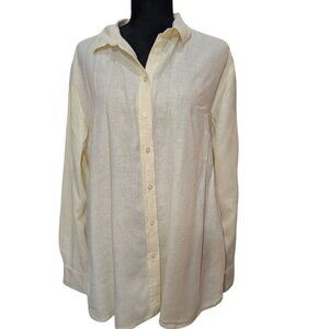 LOFT Linen‑Blend Button Front Shirt